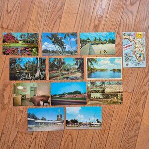 Vintage Florida Postcards Lot of 12 Unused Tourist Florida